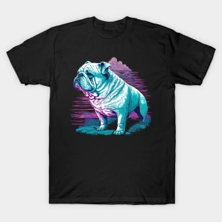 Vaporwave Bulldog T-Shirt